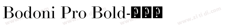 Bodoni Pro Bold字体转换